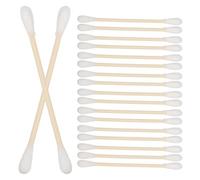 SUPVOX Ear Wax Cleaning Swabs 100 Pcs Bamboo Double Pointed Cotton Swabs for Care and Makeup Removal