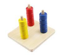 SUPVOX Early Education Teaching Aids Collar Toy for Cognitive Development Vertical Column Toys for Boys and Girls for Colour Sorting and Stacking Game Activities Education for Boy Girl