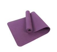 SUPVOX Eco Friendly Tpe 6mm Thick Yoga Mat with Anti-slip Surface and Joint Cushioning for Camping and Stretching Routines, Portable Fitness Exercise Mat 183x61cm