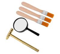 SUPVOX Educational Archaeology Dig Kit for Small Hammer Brush and Magnifier Stem Science for Boys Explore Gemstone Excavation and History Learning