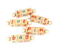 SUPVOX Educational English Letters Building Blocks Puzzle for Hand Eye Coordination Learning Cubes for Preschool Spelling and Imaginative Play