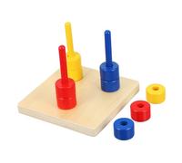 SUPVOX Educational Stacking for Color and Shape Cognition Ring Intelligence Development Plaything for Boys and Montessori Sensory Learning Gift