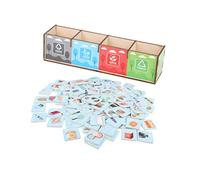 SUPVOX Educational Waste Bin Toy Garbage Sorting Game Cards Early Education Toys for Toddlers