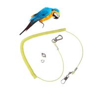 SUPVOX Elastic Parrot Leash Training Rope with Claw Ring Bite Flying Harness for Birds Chew Resistant Cord Suitable for Outdoor Bird Flight Training Random Color