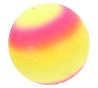 SUPVOX Elastic PVC Playground Kickball for Inflatable Soccer Training Ball in Bright Yellow and Red for Indoor Outdoor Sports and Skill Development