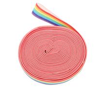 SUPVOX Elastic Rainbow Chinese Jump Ropes for Adults Stretchable Twist Bands for Outdoor Indoor Fitness Games Rubber Jump Bands for Childhood Exercise