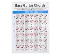 SUPVOX Electric Bass Chord Chart Music Poster Practical Guitar Reference Guide for Beginners Students Classroom Learning and Songwriting Aid
