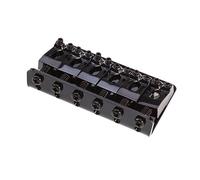 SUPVOX Electric Guitar Fixed Bridge 6 String Black Plated Iron 728x40mm Full Adjustability Bevel Head 10.5mm String Space Mounting Wrench Screws