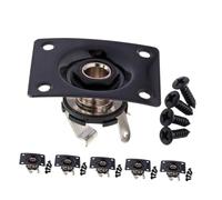 SUPVOX Electric Guitar Output Jack Plate, Metal Rectangular Black Socket for Bass and Electric Guitars, Compact Design with Pure Sound Quality for Daily Practice and Professional