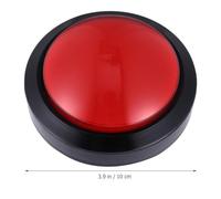 SUPVOX Electronic Game Buzzer Responder with LED Light Red Round Button Party Game Squeeze Controller for Quiz Shows Two-Leg Switch without Battery Random Color Random Color