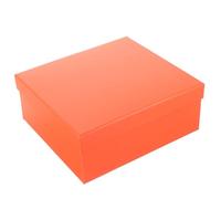 SUPVOX Elegant Orange Box 20x18x8cm Paper Wrapping Box for Presents Wedding Storage Container for Party Favors and Craft Supplies