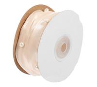 SUPVOX Elegant Pearl Decorative Ribbon for Wrapping Wedding Bouquets Cake Decoration DIY Hair Accessories Soft Fade Resistant Satin Ribbon with Easy Tie Design for Stunning Bows and Gift