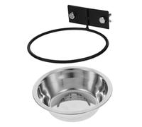 SUPVOX Elevated Dog Bowls Wall Mounted Stainless Steel Single Dog Food Water Bowl for Puppy Pet Feeder Space Saving Station