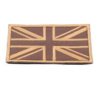 SUPVOX Embroidered British Flag Patch Badge Brown Hook and Loop Backing, Union Jack Applique for Jackets, Hats, Backpacks - Stick-on Cloth Patch for Clothing Repair and Decoration