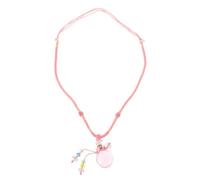 SUPVOX Essential Oil Bottle Pendant Necklace for Women, Decorative Aromatherapy Diffuser Jewelry with Pink Glass Bottle, Refillable Aroma Oil Holder Suitable for Daily Wear