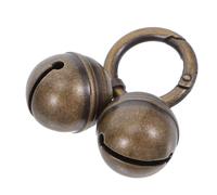 SUPVOX Extra Loud Vintage Copper Pet Bells with Snap Button for Dog and Cat Collars Adjustable Brass Collar Bells for Outdoor Tracking Training and Safety Monitoring