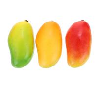 SUPVOX Fake Foam Fruits 3Pcs Realistic Mango Models for Restaurant Display and Event Decoration Red Green Yellow Mango Set