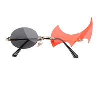 SUPVOX Fashion Fire Sunglasses with Irregular Polygonal Flame Shape, Made of Sturdy PC and Metal, Easy to Clean and Comfortable to Wear, for Party and Festival Accessories