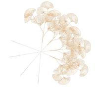 SUPVOX Faux Ginkgo Stems Artificial Green Leaves 4Pcs Sturdy Branches for Event Decoration and Floral Crafts