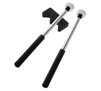 SUPVOX Felt Head Sound Bowl Strikers with Non-slip Metal Handles and Bracket, 2 Pairs Quiet Drum Mallets for Boys and Girls’ Tongue Drum and Percussion Instruments, Suitable for Musical