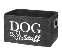 SUPVOX Felt Pet Storage Basket with Metal Handle Lightweight Organizational Tool for Pet Accessories, for Room Storage and Tidying