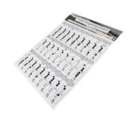 SUPVOX Fingering Chart and Practice Tool Flute Learning Aid for Beginners on Coated Paper Useful Flute Note Chart for Student Practice and Teaching Reference