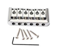 SUPVOX Fixed Bridge for Electric Guitar Saddles Ashtray Style Bridge Tailpiece Guitar Replacement in Silver