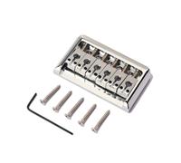 SUPVOX Fixed Bridge Tailpiece Saddles Fit for Telecaster Standard String Spacing Easy Access Installation Silver Finish