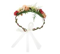 SUPVOX Floral Dog Collar Lightweight Adjustable Ribbon Pet Flower Wreath for Wedding Party Comfortable Artificial Dog Cat Neck Accessory