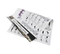 SUPVOX Flute Fingering Chart Practice Tool Learning Aid on Coated Paper for Flute Beginners Easy-To-Read Note and Chord Reference Guide for Effective Practice