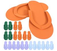 SUPVOX Foam Pedicure Slippers - Disposable Open Toe Slippers 24 Pairs for Home Salon or Spa Use Assorted Colors Comfortable & Hygienic