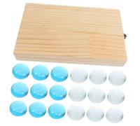 SUPVOX Foldable Mancala Board Game with Random Color Glass Beads Educational for Develop Memory Patience Cognitive Skills Travel-friendly Plaything Random Color