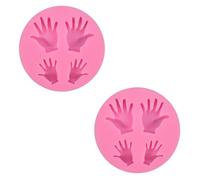 SUPVOX Foot and Hand Silicone Baking Molds 2Pcs for Handmade Cake Fondant and Candy Craft Projects