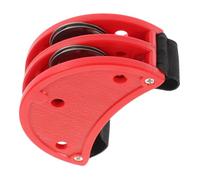 SUPVOX Foot Tambourine with Elastic Strap Red Foot Rattle Bell Percussion Instrument Comfortable Instep Fit for Stage Performance Party Music Fun
