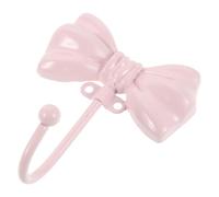 SUPVOX French Style Pink Bow Wall Hook, Small Bowknot Coat and Towel Hanger, 4.1x3.4x1.6 Inch Decorative Bow-Shaped Wall Mounted Hook for Bedroom Bathroom Kitchen Office Storage