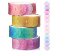 SUPVOX Fruit Candy Washi Tape Sticker Roll Set 4 Rolls Cream, Lemon, Strawberry, and Mint Flavors Decorative Paper Tape for Scrapbooking Journaling DIY Crafting