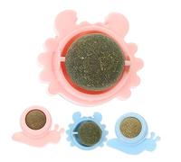SUPVOX Funny Cat Teething Toy 4pcs Catnip Balls Crab Snail Toys Rotatable Catnip Balls Cat Care