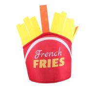 SUPVOX Funny French Fries Hat Unique Cartoon Headdress for Thanksgiving Parties and Festivals Lightweight Comfortable Cosplay Prop for Clown Events and Theme Celebrations