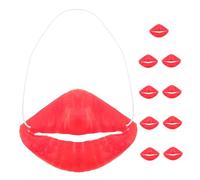 SUPVOX Funny Lips Cosplay Props 10pcs Realistic Sausage Mouth Masks Halloween Lip Decorations for Party Birthdays