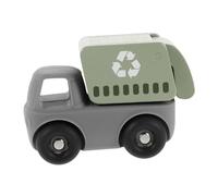 SUPVOX Garbage Truck with Ergonomic Grip Friction Powered Sanitation Vehicle for Boys Age Realistic Plastic Engineering Model Bright Colors for Hand-eye Coordination and Roleplay