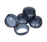 SUPVOX Gas Stove Knob Covers Protective Caps 4pcs Black for Child Safety Plastic with Easy Installation, Stylish Design Gas Burner Switch Covers for Kitchen Use