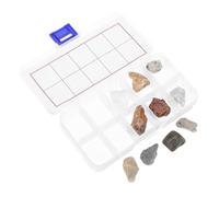 SUPVOX Geology Kit with Natural Rock Specimens Including Granite Limestone Fossilized Wood Educational Rock and Mineral Collection for Elementary Students Home Learning Classroom Science