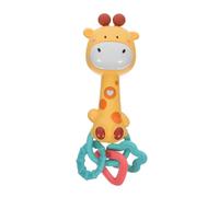 SUPVOX Giraffe Musical Sensory with Soft Teether for Development Multifunctional Light Sound Rattle Stick Shower Gift Easy to Clean Suitable for Cribs and Strollers Yellow No Battery