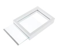 SUPVOX Glass Double Sided Floating Display Frame for Pressed Flower Art Embossed Specimen Holder Density Board, 14X19Cm, Designed for Creative Plant Specimen Displays