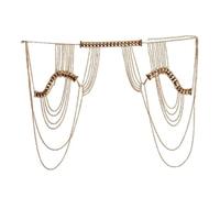 SUPVOX Gold Tassels Shoulder Chain Alloy Body Chain for Women, Bikini Shoulder Necklace with Heavy Metal Texture, Festival and Beach Party Body Jewelry Accessory