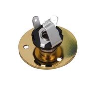 SUPVOX Golden 1/4 Inch 6.35mm Guitar Output Jack Plug Socket with Jack Plate and Screws for Electric Guitar Replacement