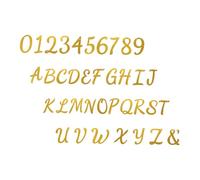 SUPVOX Golden Glitter Alphabet Number Banner Complete Letters for Birthday Wedding Party Decorations Large Lightweight Sparkly Gold Letter Signs for Anniversary DIY Celebration
