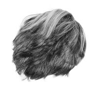 SUPVOX Gray Grandpa Costume Wig Lightweight Breathable Hairpiece for Men and Women Realistic Old Man Headdress for Halloween Carnival Party Cosplay School Dress-up Stage Performances