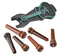 SUPVOX Guitar Bridge Pins with Pin Puller Acoustic Guitar Pegs Replacement Parts Reliable Fixing Tuning Pegs for String Instrument Maintenance Kit for Easy Installation and Repair