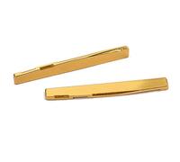 SUPVOX Guitar Bridge Saddle Nut 2pcs 73.8mm Long Acoustic Guitar Parts Replacement Nut Gilded Brass